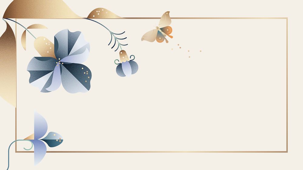 Beige iris floral HD wallpaper, editable design