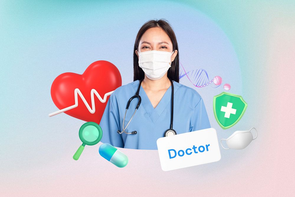 Doctor, editable word, 3D remix