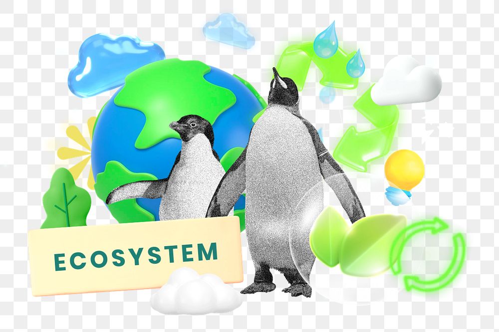 Ecosystem, editable word collage remix