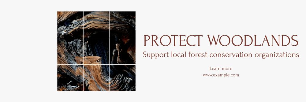 Protect woodlands email header template, editable design