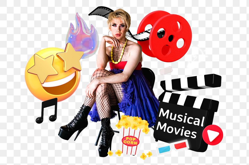 Musical movies, editable entertainment word, 3D remix