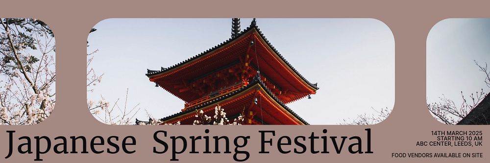 Spring festival email header template, editable design