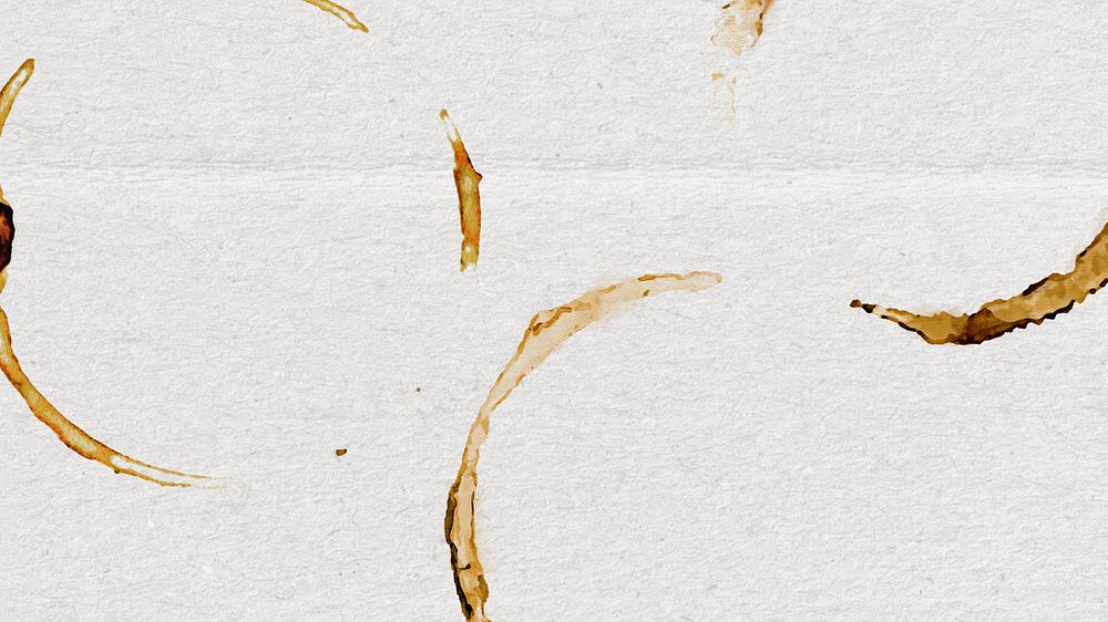 Coffee cup stain HD wallpaper, white paper background, editable design