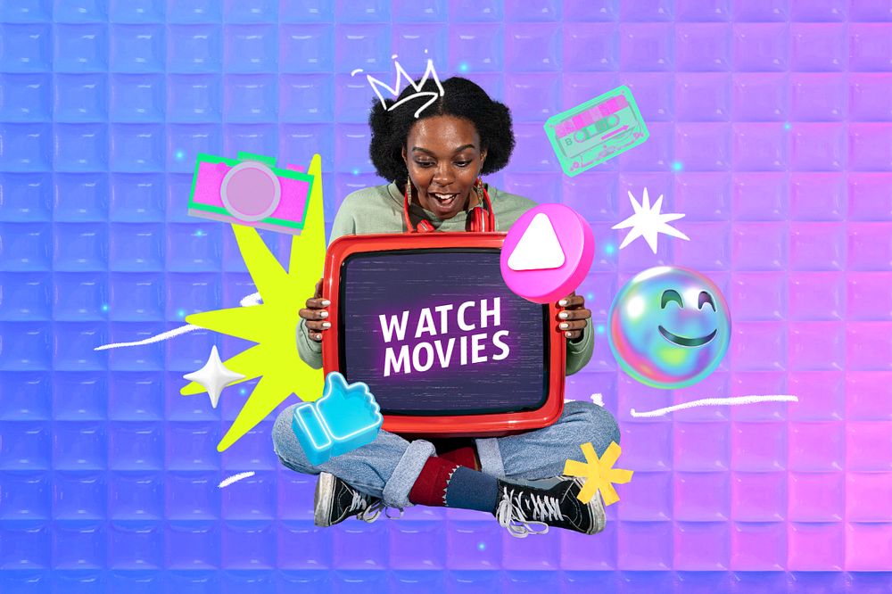 Watch movies, editable collage remix