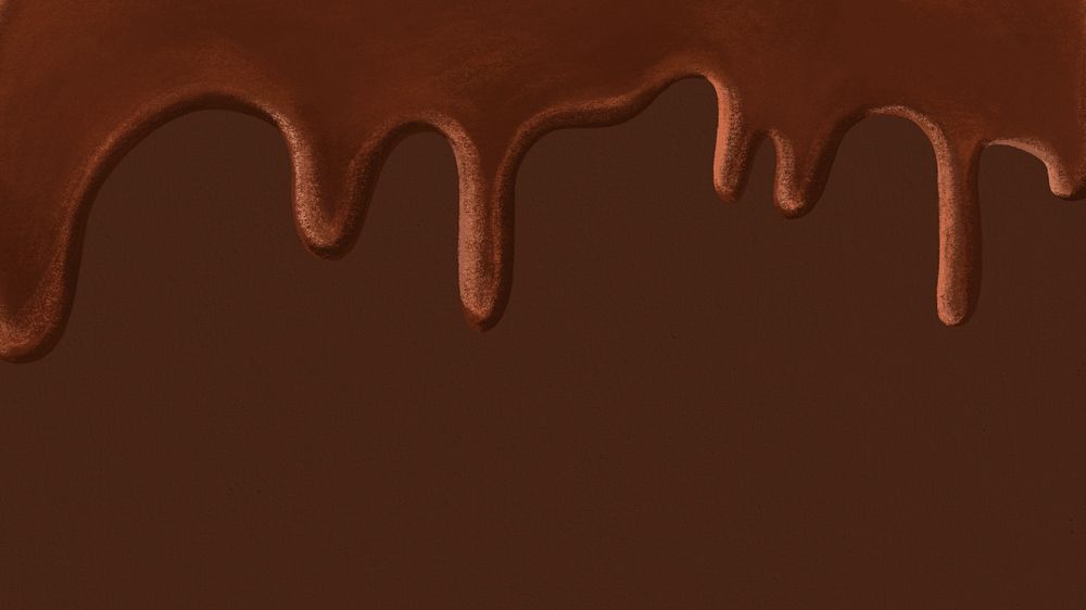 Melting chocolate border computer wallpaper, editable design