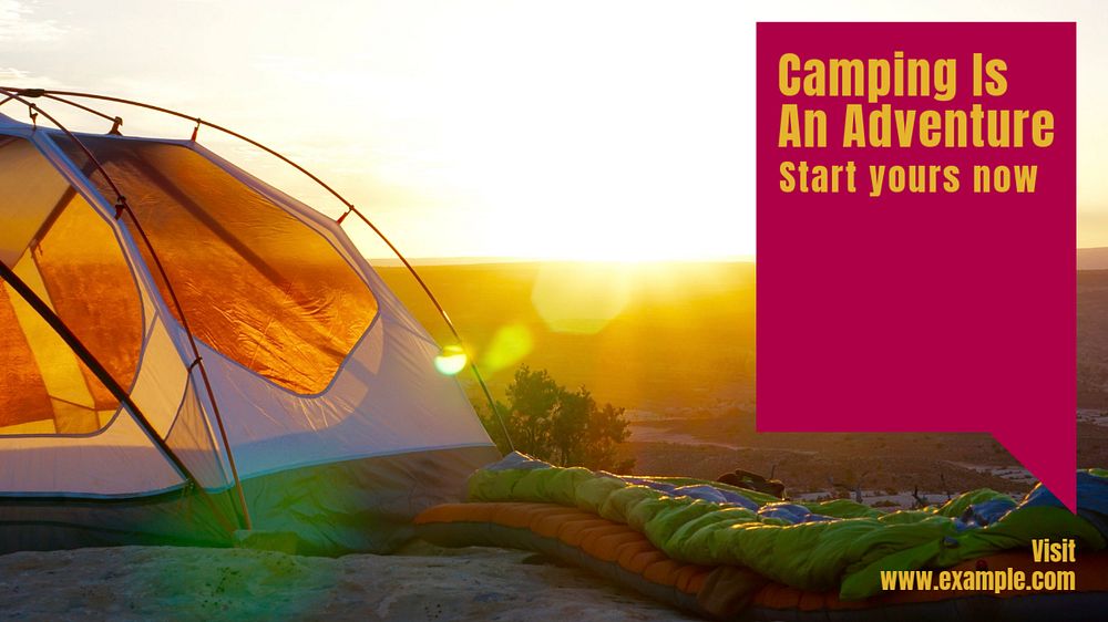 Camping blog banner template, editable design