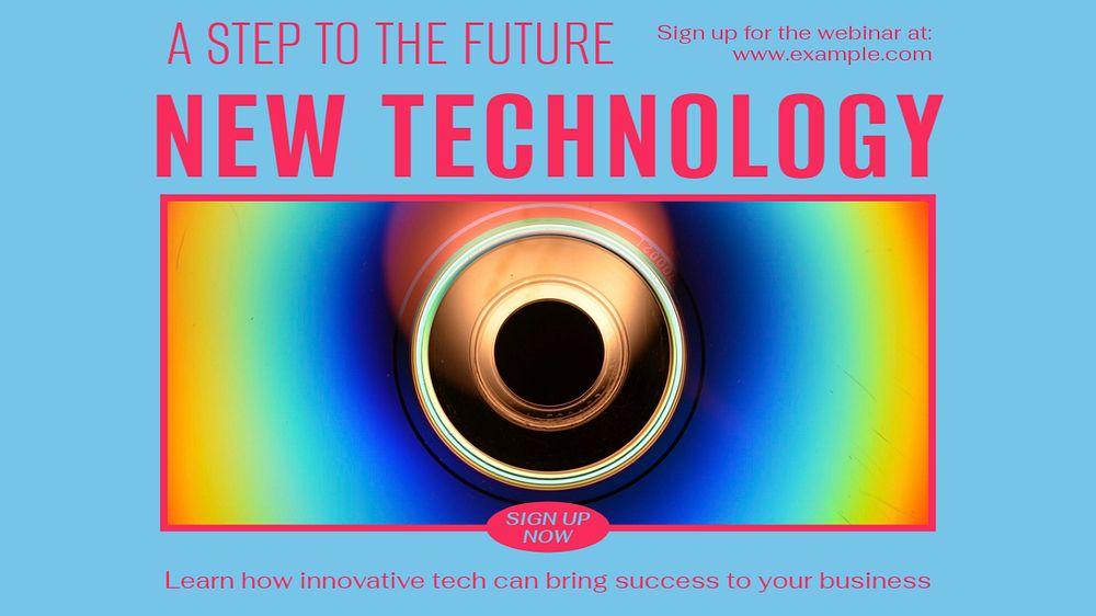 New Technology blog banner template, editable design