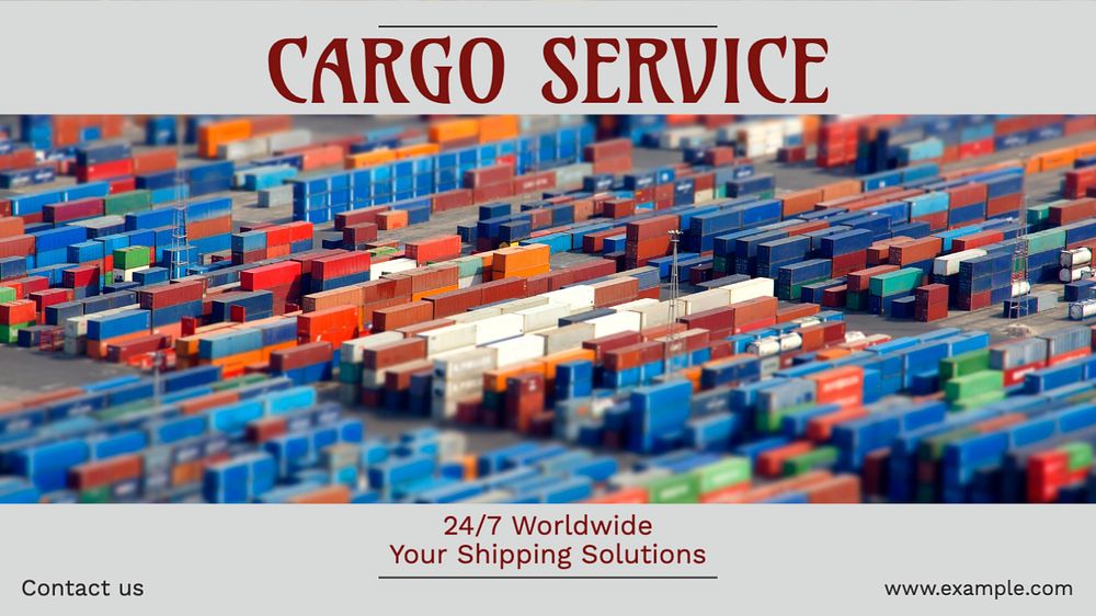 Cargo service blog banner template, editable design