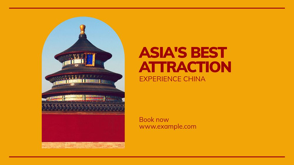 China travel blog banner template, editable design