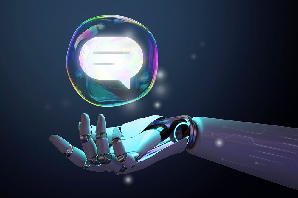 Editable speech bubble, communication technology digital remix