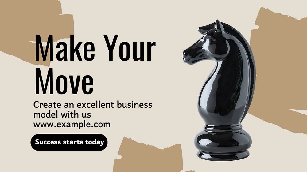 Make your move  blog banner template, editable text