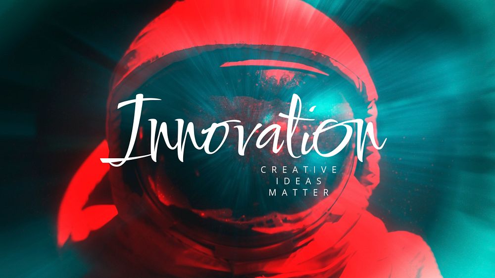 Innovation blog banner template, editable text