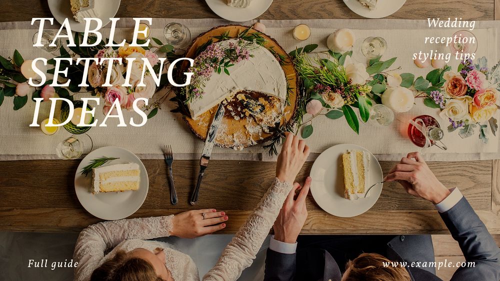 Table setting ideas blog banner template, editable text