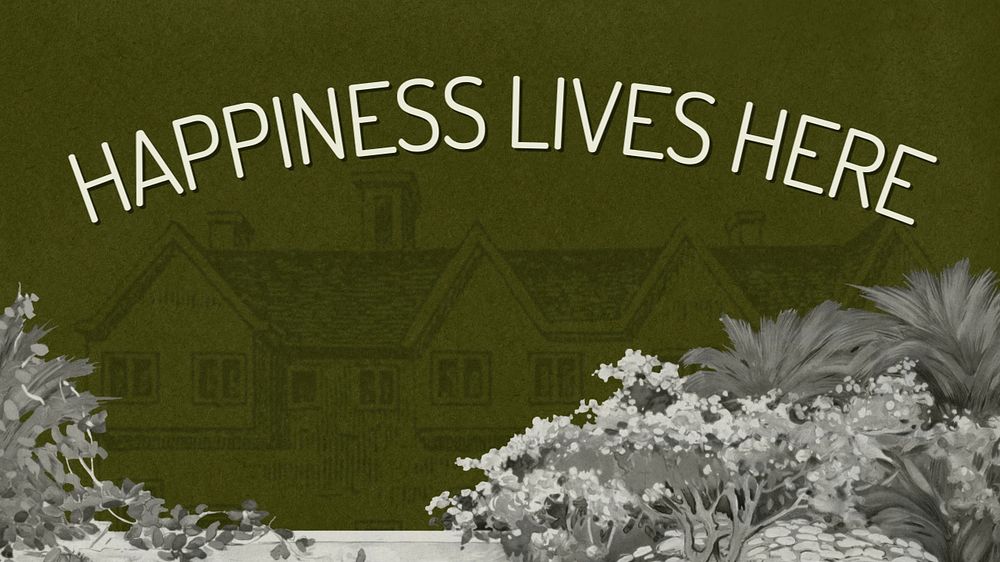 Happiness lives here blog banner template, editable text