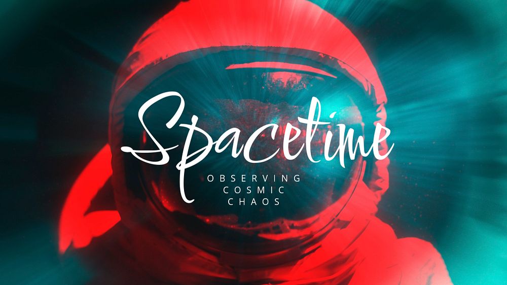 Space poster science blog banner template, editable text