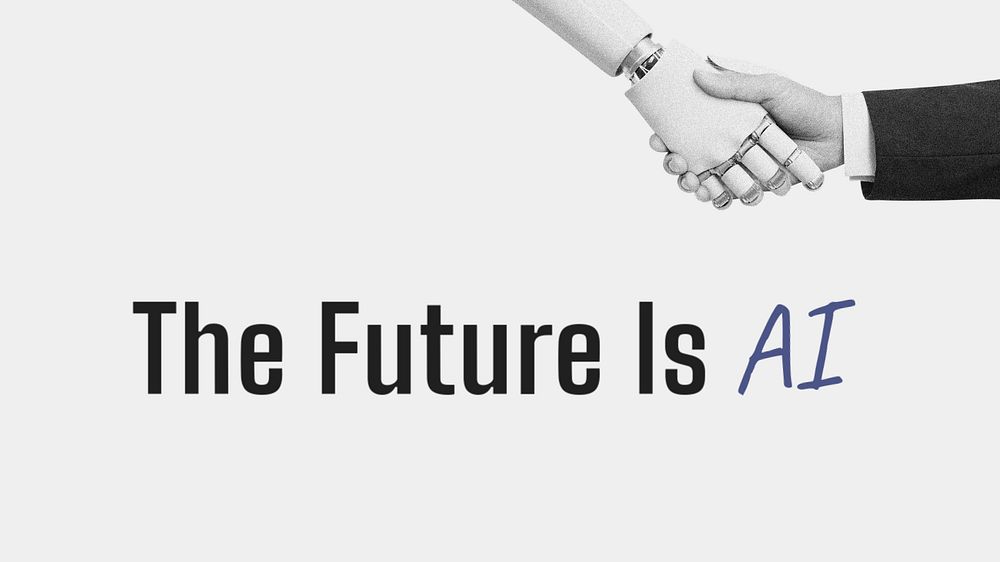 Future is AI blog banner template, editable text