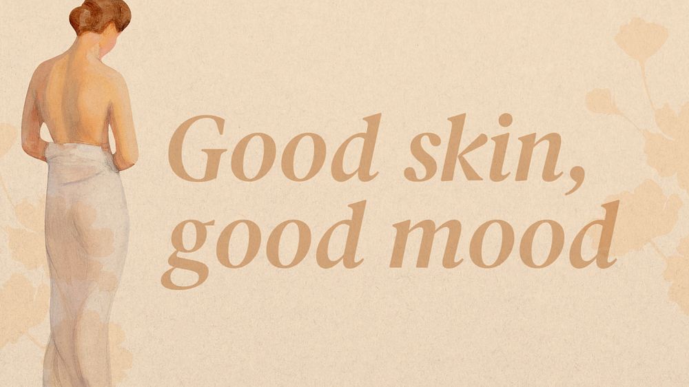 Good skin blog banner template, editable text