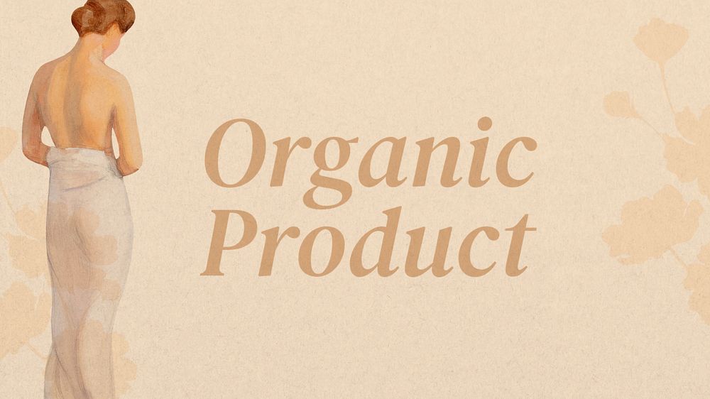 Organic product blog banner template, editable text