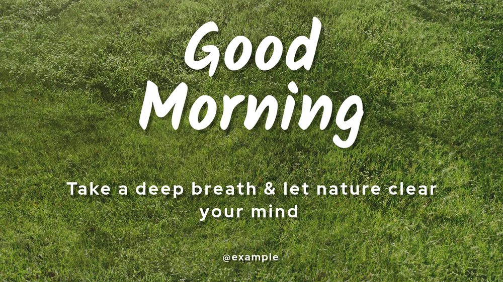 Good morning blog banner template, editable text