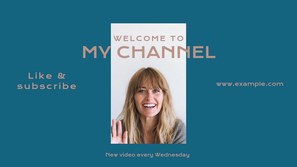 Welcome to my channel blog banner template, editable design