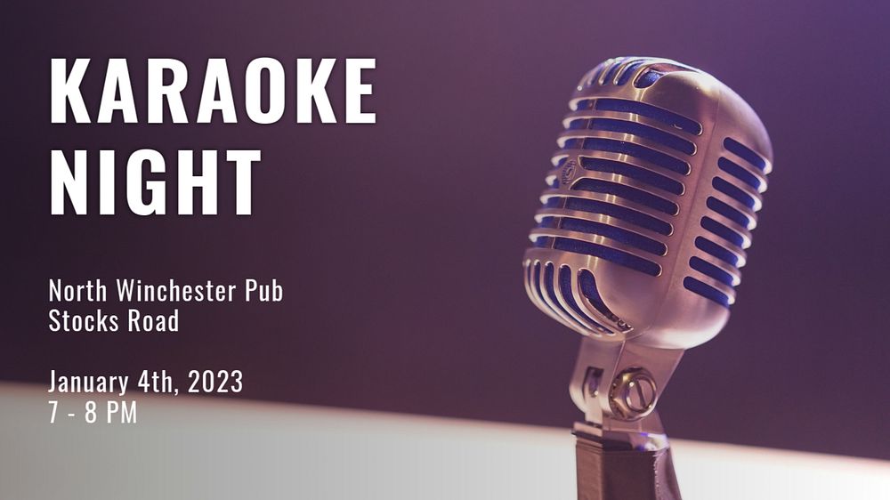 Karaoke night  blog banner template, editable text