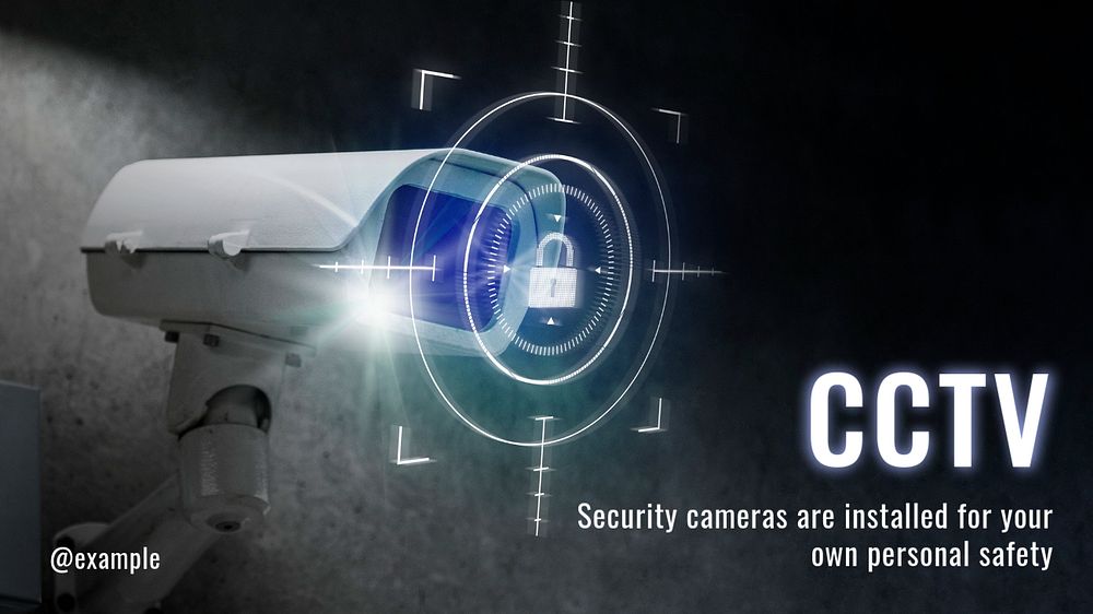 CCTV blog banner template, editable text