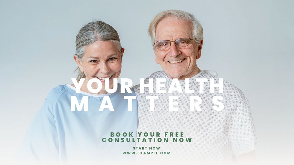 Your health matters blog banner template, editable text