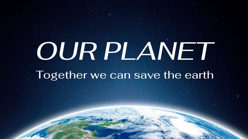 Our planet blog banner template, editable text