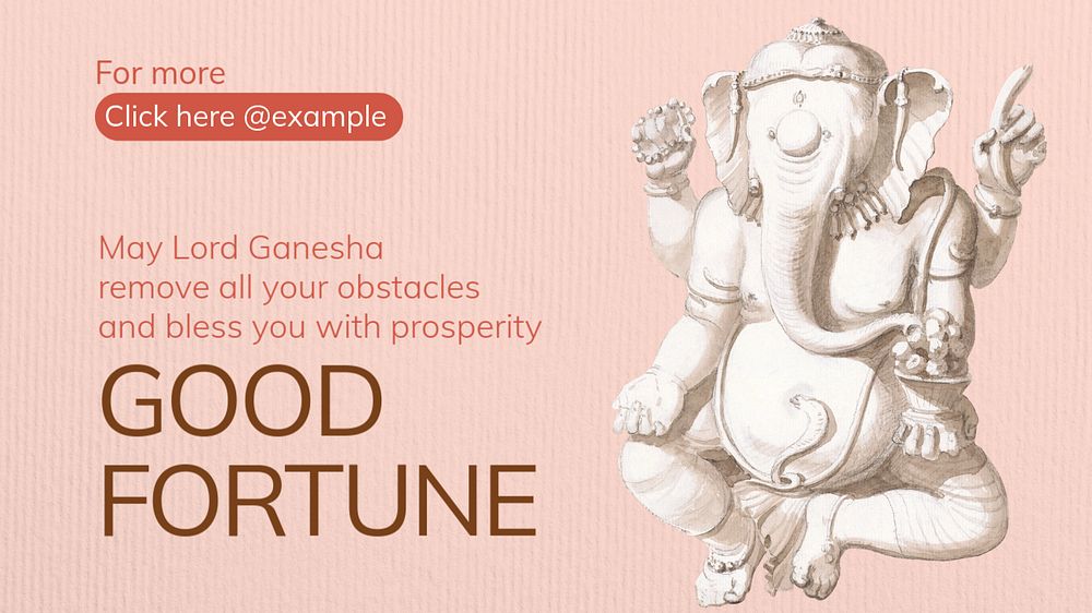 Good fortune blog banner template, editable text