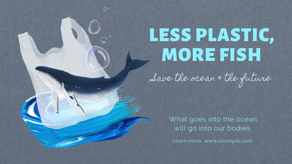 Save ocean blog banner template, editable text