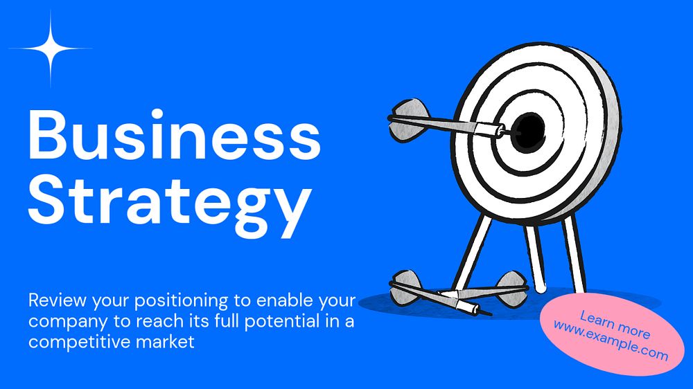 Business strategy blog banner template, editable text