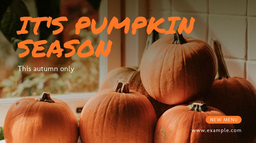 New autumn menu blog banner template, editable text