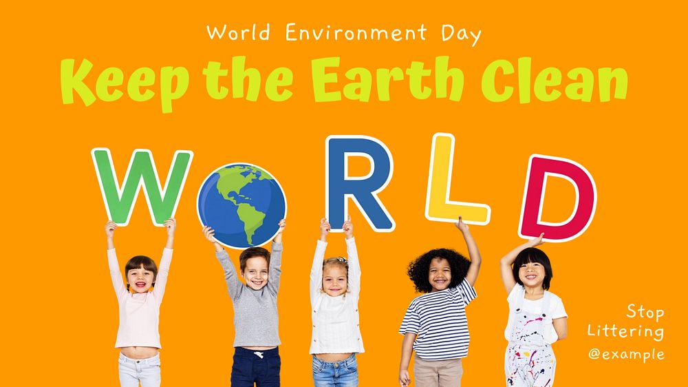 World Environment Day blog banner template, editable text