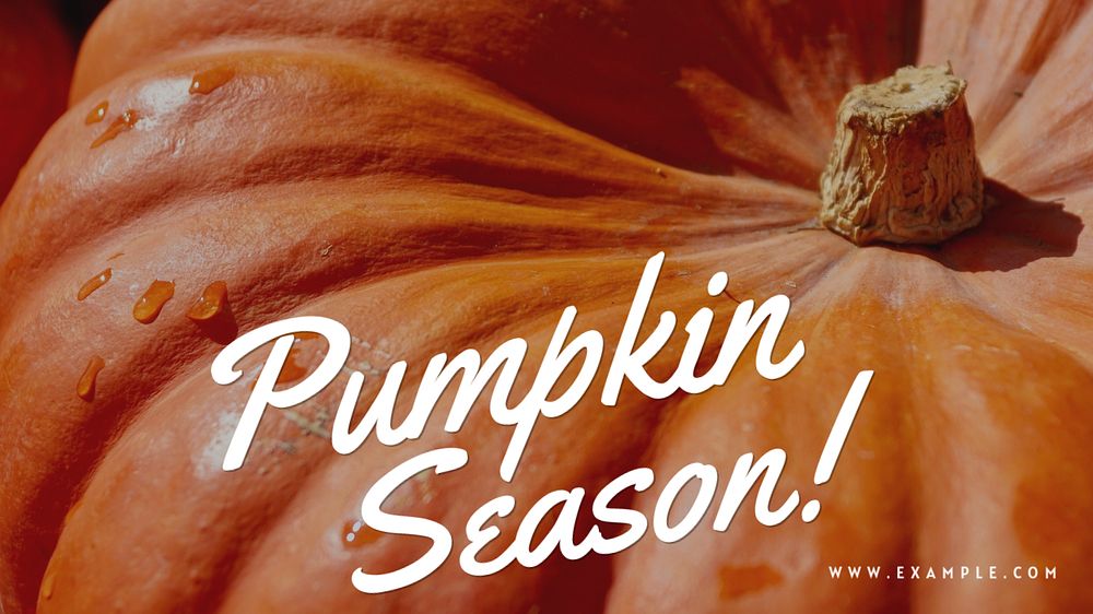 Pumpkin season blog banner template, editable text