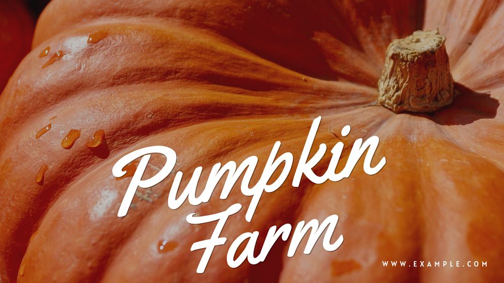 Pumpkin farm blog banner template, editable text