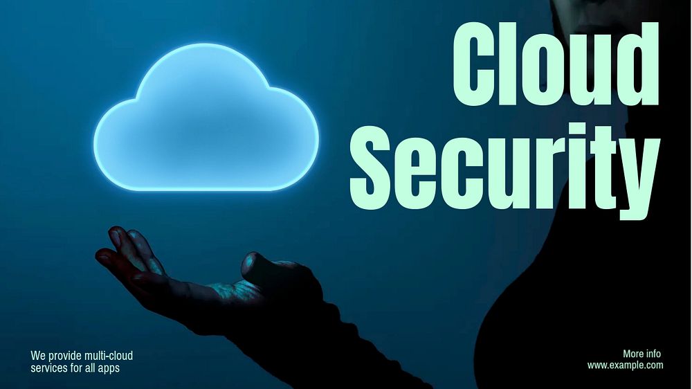 Cloud security blog banner template, editable text