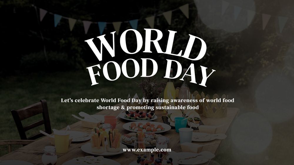 World food day blog banner template, editable text