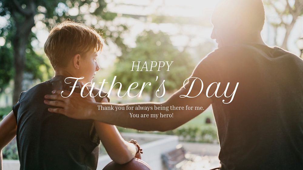 Happy father's day blog banner template, editable text