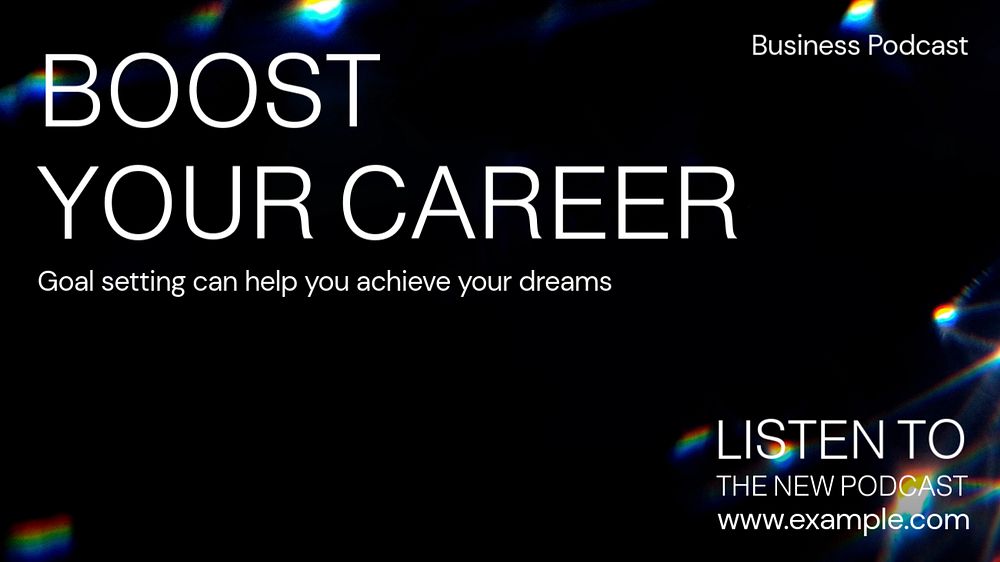 Boost your career blog banner template, editable text