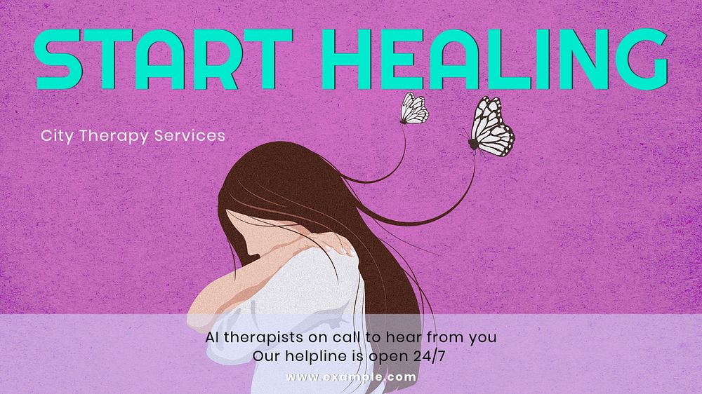 Start healing  blog banner template, editable text