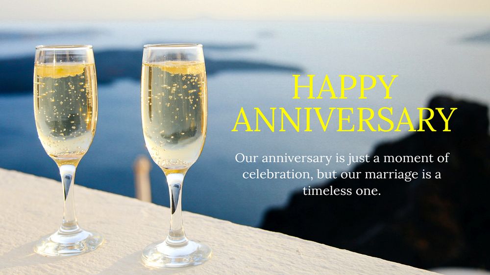 Happy anniversary blog banner template, editable text