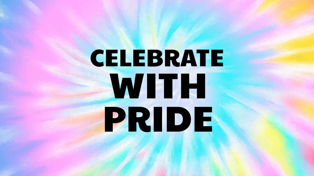 Celebrate with pride blog banner template, editable text