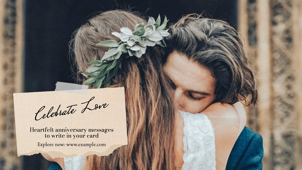 Celebrate love blog banner template, editable text