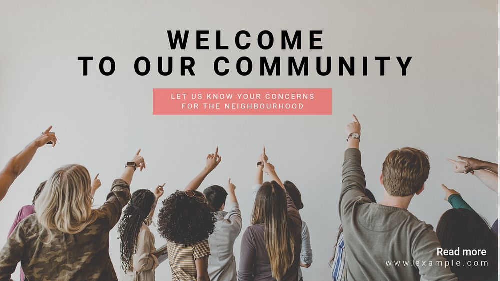 Welcome blog banner template, editable text