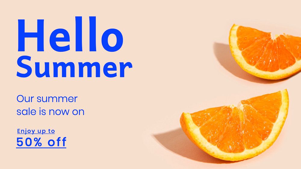 Summer sale  blog banner template, editable text