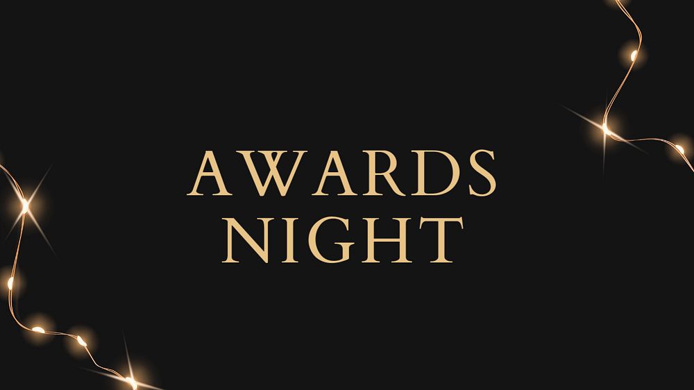 Awards night blog banner template, editable text