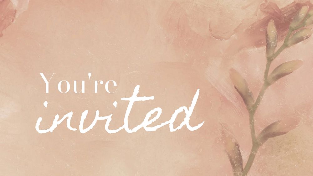 You're invited blog banner template, editable text