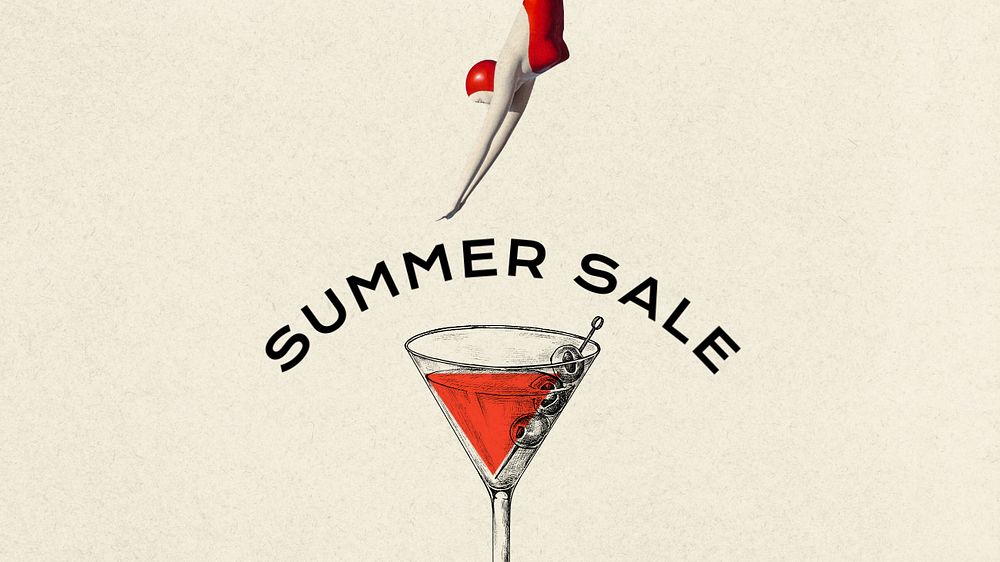 Summer sale blog banner template, editable text