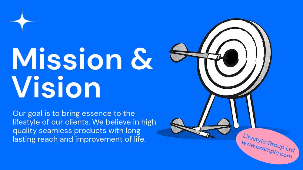 Mission & vision blog banner template, editable text