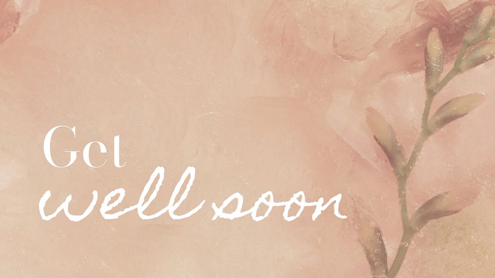 Get well soon blog banner template, editable text